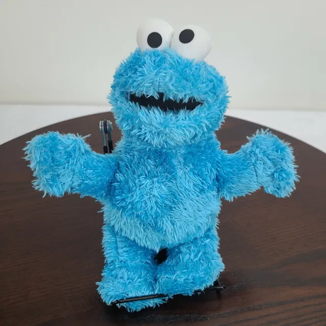 Fisher Price Sesame Street Cookie Monster Plush 9" Blue Stuffed Animal Toy 2005