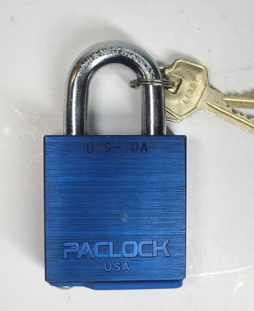 PACLOCK Aluminum Job Box Lock UCS-10A Series 6 Pin High Security Core - 2 keys
