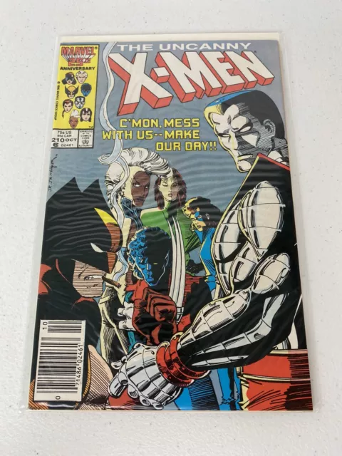 The Uncanny X-Men #210 (1986, Marvel Comics) Newsstand