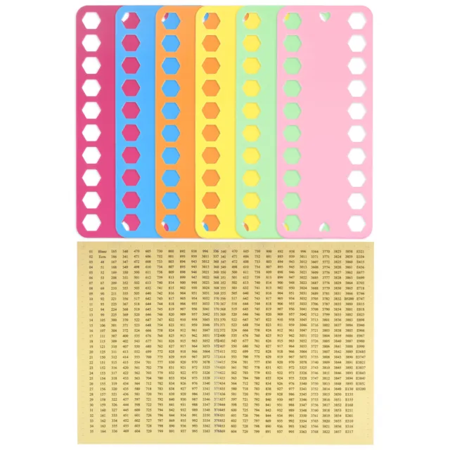 12 tarjetas organizadoras de hilo dental bordado 6 colores 20 posiciones con etiqueta numérica