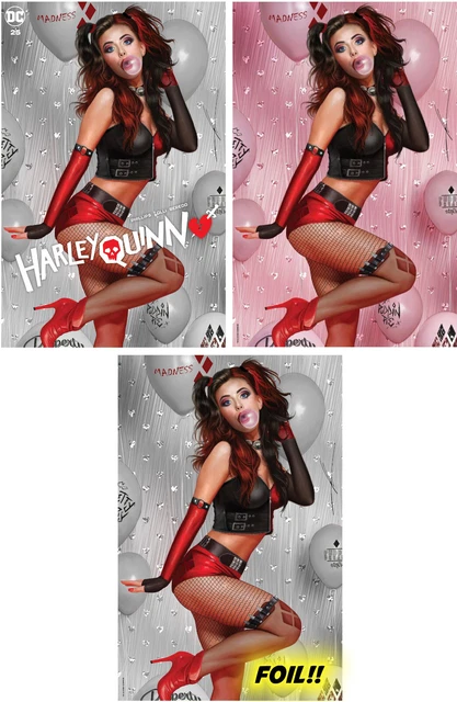 Harley Quinn #25 (Carla Cohen Exclusive Trade/Virgin/Foil Variant Set) ~ Dc