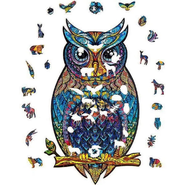 DIY Wooden Jigsaw Puzzles Unique Animal Jigsaw Pieces Best for Kids Adults