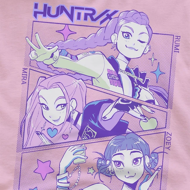 Sweat à Capuche Enfant Kpop Huntrix Huntr/X – Hoodie Imprimé Garçon Fille 2-14 Ans