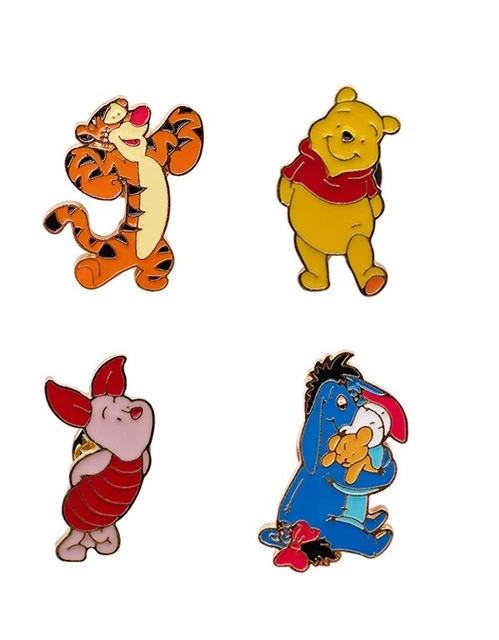Handmade Pooh Bear, Eeyore, Piglet & Tigger Enamel Drop & Dangle Hook Earrings