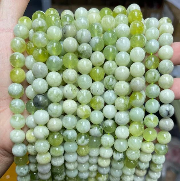 10mm Natural Qingli Milk Cap Xiuyu Round Beads Qingyu Scattered Beads