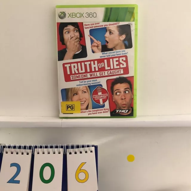 Truth Or Lies Xbox 360 Game + Manual PAL y206