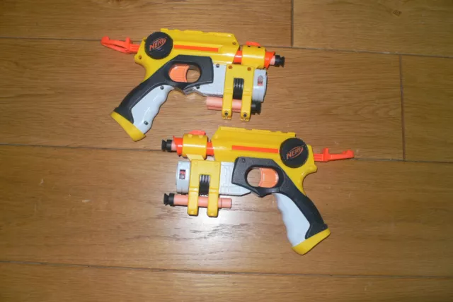 Lot de 2 Pistolets NERF N-STRIKE ELITE JAUNE ET ORANGE