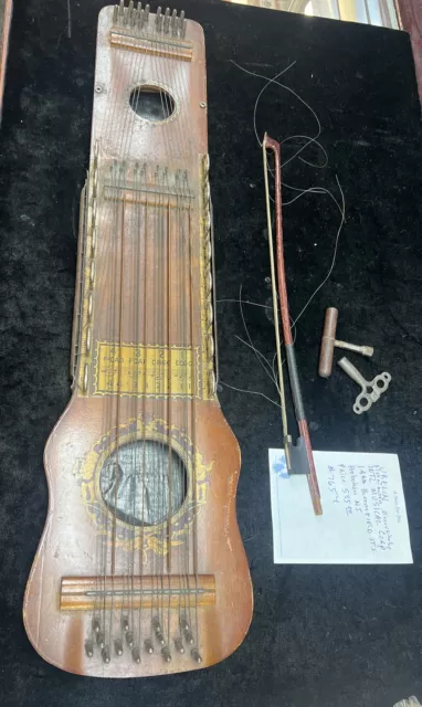 Antique Ukelin Stringed Instrument w/Bow, Keys International Musical Corporation