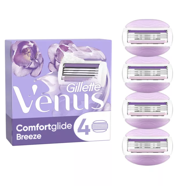 Gillette Venus Comfortglide Breeze Recharges De Lames X4, Pour Femme, À 3 Lames