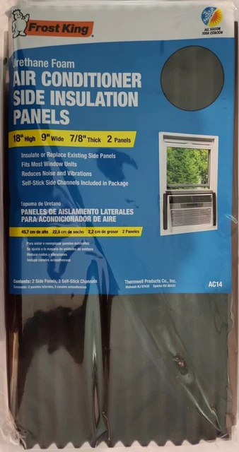 Frost King Air Conditioner Side Insulation Foam Panel 9 W x 18 H x 7/8” 2-Pk New
