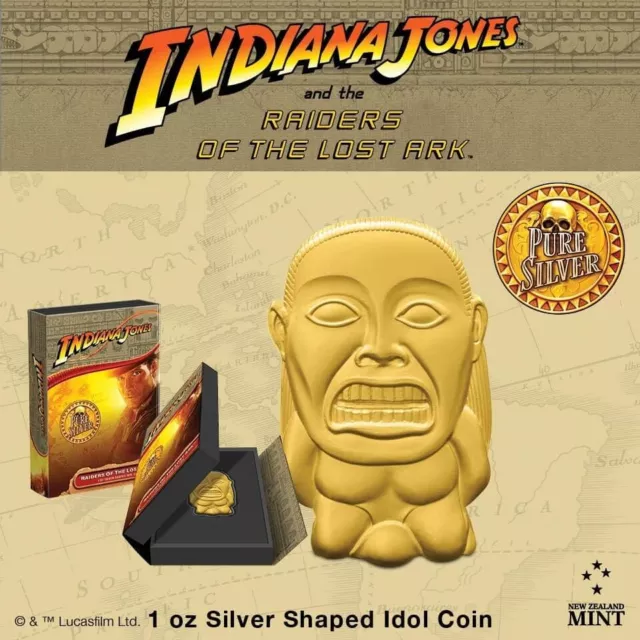 2023 Niue Indiana Jones Raiders of the Lost Ark Idol 1oz Silver Coin Minted 1983
