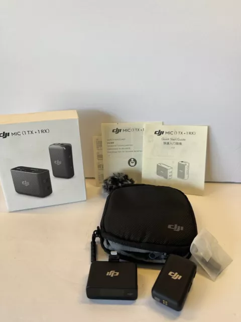 DJI Mic (1 TX + 1 RX)Wireless Microphone 250m (820 ft.) Range14-Hour Recording