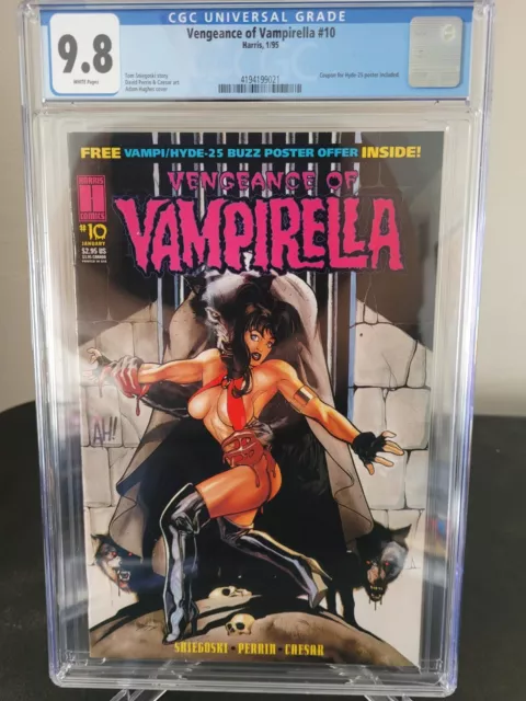 Vengeance Of Vampirella #10 Cgc 9.8 Graded 1995 Adam Hughes Classic Cover Art!