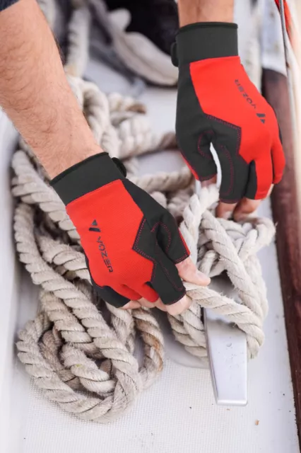 Premium Amara Leather SAILING GLOVES/YACHTING GLOVES/BOAT ROPE GLOVES/CUT FINGER