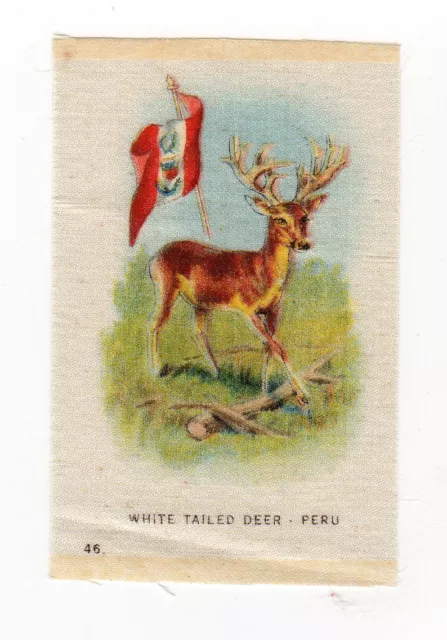 Tobacco Silk Cigarette - White Tailed Deer - Peru # 46  In Series - Imperial Tc