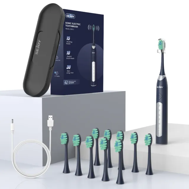 Sonic Electric Toothbrush Portable with Travel Case Clean Teeth rechargeability