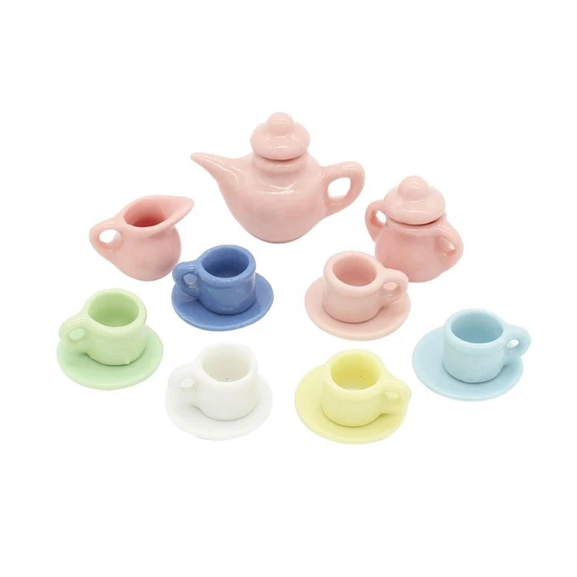 Service à Thé/café Miniature En Porcelaine Pour Poupées - Décor Fragonard - Neuf