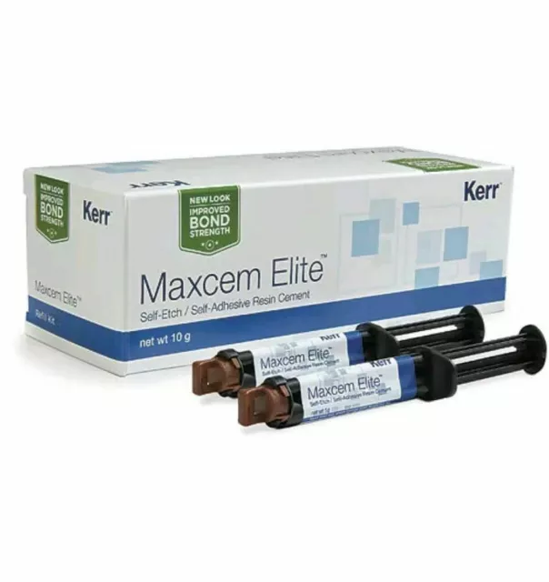 Maxcem Elite Self-Etch/Self-Adhesive Resin Cement Clear 34058 by KERR FRESH !!