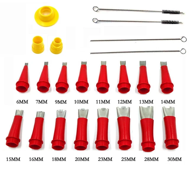 23 Pcs Stainless Steel Caulk Nozzle Applicator with Base Caulking Finisher