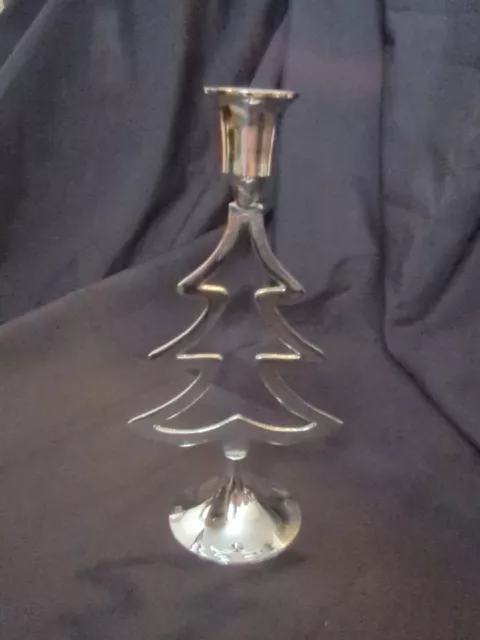 International Silver Company Silver Plated Christmas Tree Candlestick