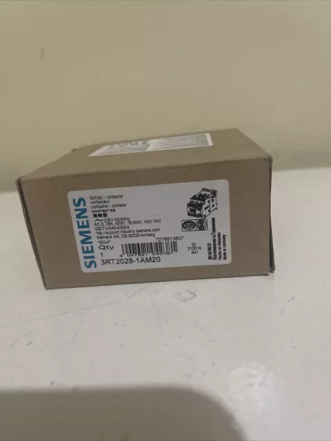 SIEMENS 3RT2028-1AM20 contactor (NIB)original From Siemens