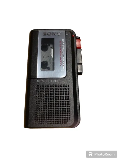 Sony M-470 Handheld Cassette Voice Recorder Working.