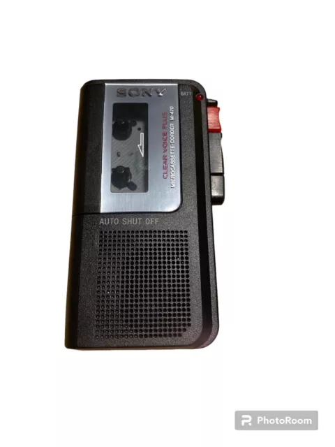 Sony M-470 Handheld Cassette Voice Recorder Working. Sony M-470 Handheld Cassette Voice Recorder Working.