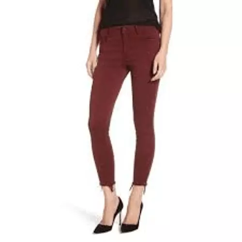 DL1961 Margaux Instasculpt Ankle Skinny Jeans Women's Size 10 Maroon Mid Rise