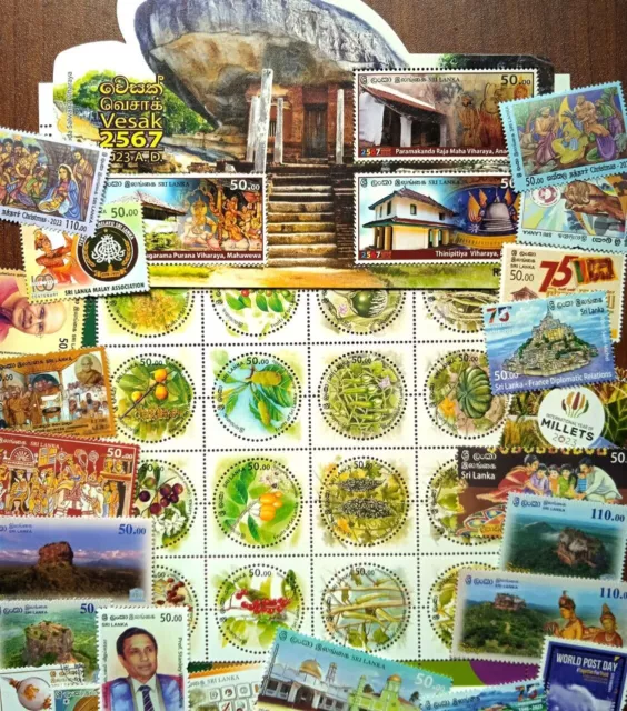 Sri Lanka Stamps Collection 2023 Year Pack Ceylon 45 Stamps