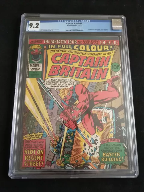 Captain Britain 8 December 1 1976 1st Betsy Braddock (Psylocke) CGC 9.2!