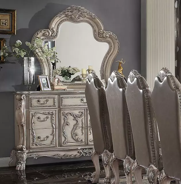 Anrichte Silber Barock Holz Stil klassisch Italienische Möbel Design Kommode Neu