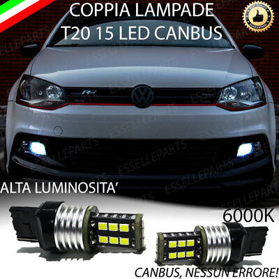 ELT COPPIA LUCI DIURNE DRL 15 LED P21W BA15S CANBUS VW SCIROCCO RESTYLING FACELIFT 