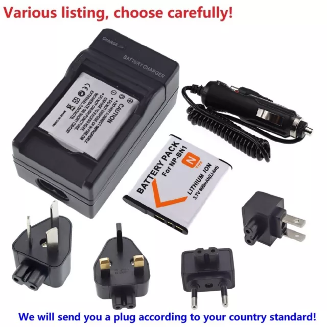 NP-BN1 NPBN1 N Type Battery or charger for Sony Cyber-shot DSC-TX9 DSC-W310 NEW