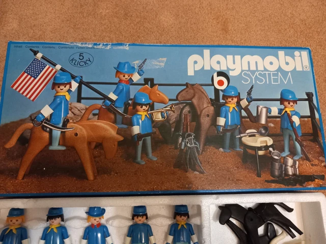PLAYMOBIL 5 KLICKY chef indiens canoé 3251 v2 vintage boite ******** EUR 63,00 - FR