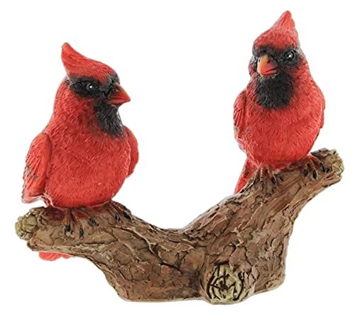 Cardinals Perched Branch Figurine