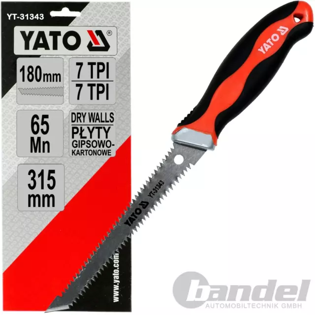 YATO SEGHETTO A MANO SEGHETTO ALTERNATIVO SEGHETTO FORATO 180 mm CARTONE SEGHETTO COSTRUZIONE A SECCO