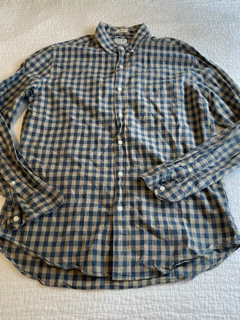 J.Crew Men's Classic Fit Secret Wash Shirting Button Shirt Size M NWOT