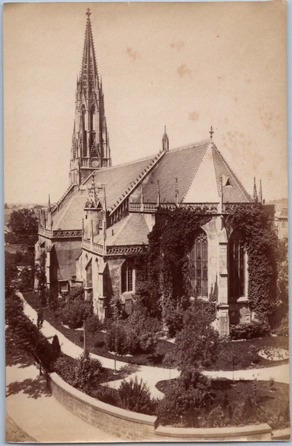 France, Église à identifier, Vintage albumen print, ca.1880 Tirage vintage,