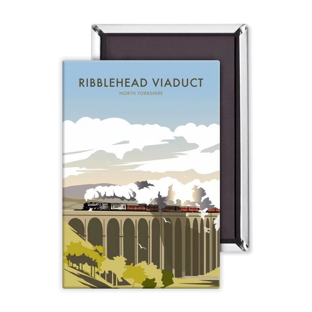 RIBBLEHEAD VIADUCT PAR Dave Thompson Acier Réfrigérateur Aimant (Se ...