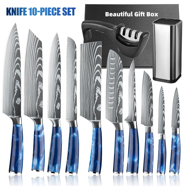 FOHERE 23-teiliges Messerblock Set - Komplettes Küchenmesser Set Mit Schärfer