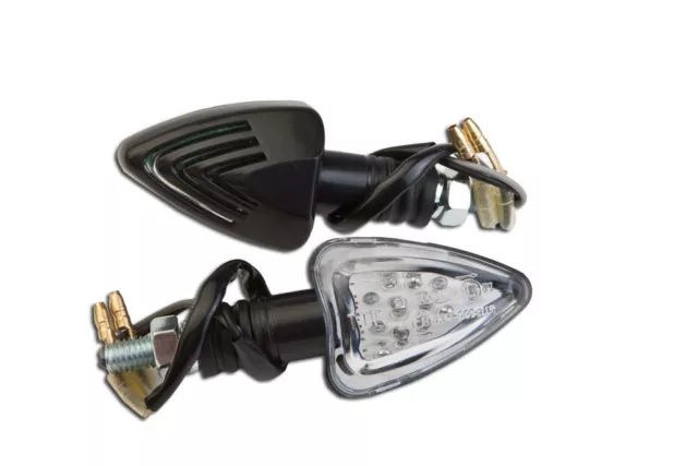 060011 2 FRECCE Pic Noir LED Homologué pour Toutes La Moto Hm