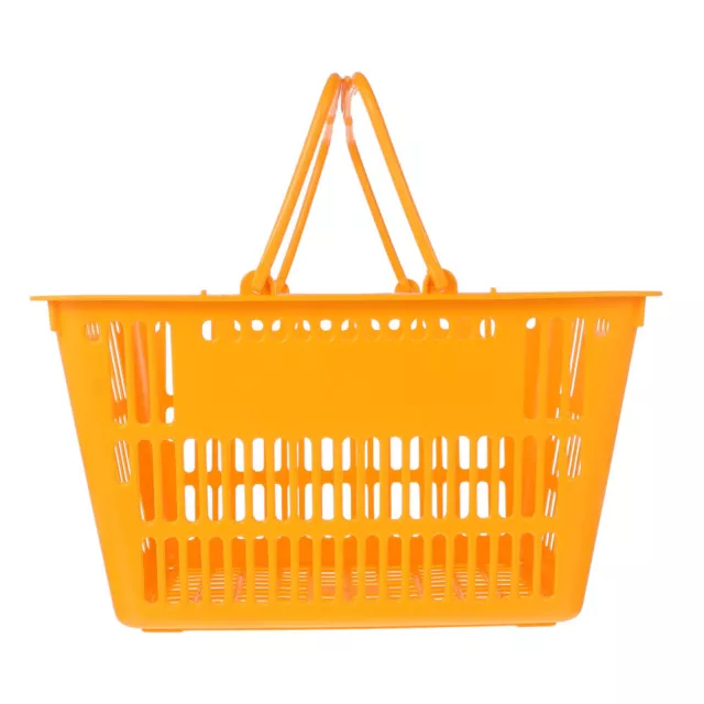 Supermarket Shopping Basket Storage Grocery Baskets Plastic Handle Portable