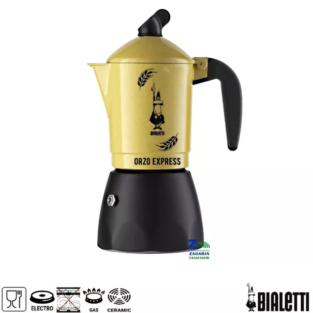 Caffettiera Orzo Express 2 Tz Bialetti Orziera Macchina Per Caffe' D'orzo