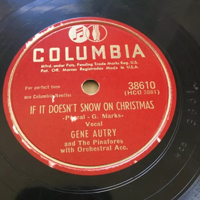 Gene Autry Rudolph The Red Nosed Reindeer/If It Doesn't Snow Christmas 78