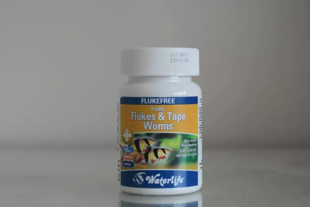 Waterlife FlukeFree Treatment for Flukes & Tape Worms parasites 20 Tablets