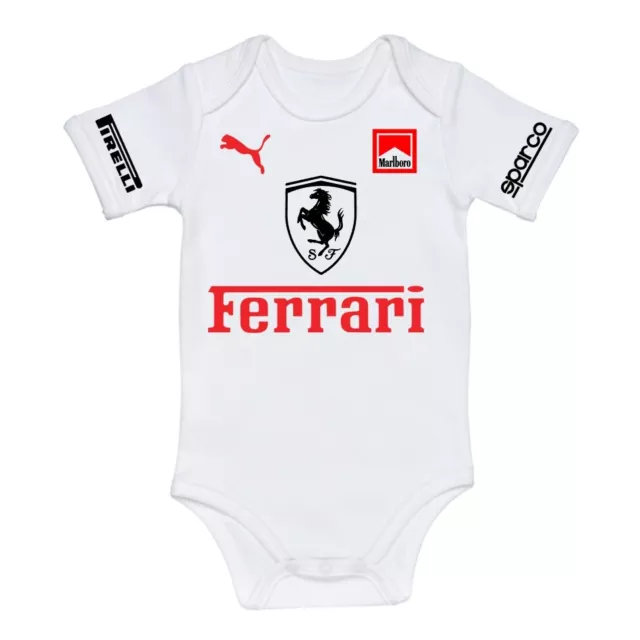 Body neonato personalizzato FERRARI pirelli puma marlboro sparco idea regalo