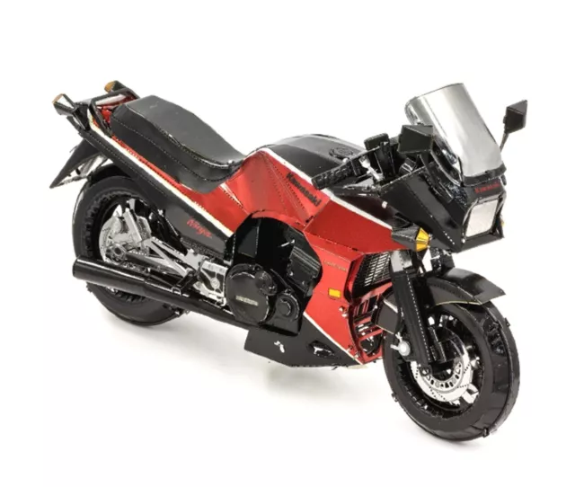 Metal Model Kawasaki GPz900R Motorbike Red 3D Laser Cut Metal DIY Kit Hobby Gift