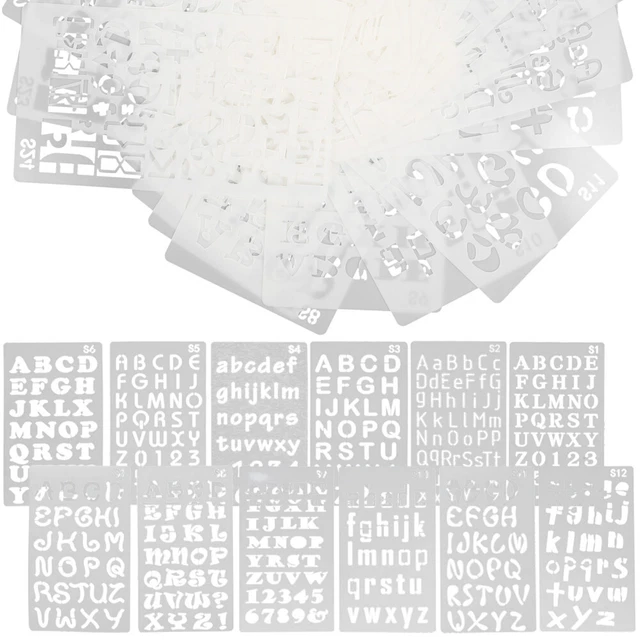 12pcs Licorne Pochoirs Modèles Pour Enfants, 20X20 Cm Réutilisable En Plastique Licorne Peinture