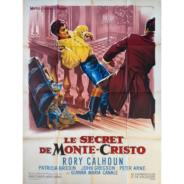 LE SECRET DE MONTE CRISTO Affiche de film  - 120x160 cm. - 1961 - Rory Calhoun,