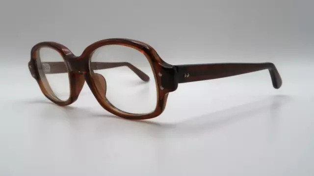 VINTAGE ROMCO USS MILITARY GI ISSUE Brown EYEGLASSES 4 1/4 - 5 1/2 Frames Only
